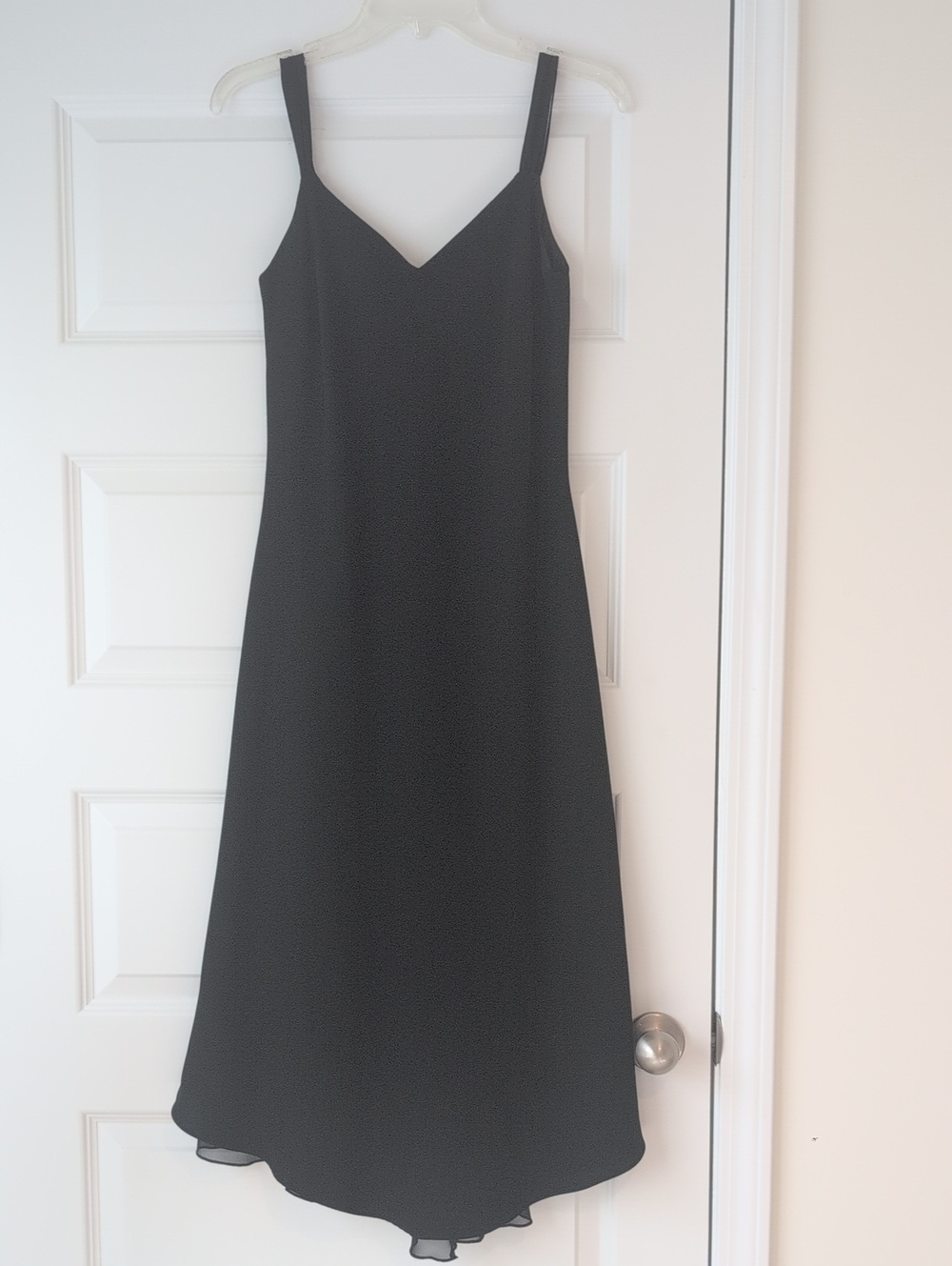 Evan Picone Black V-Neck Midi Slip Dress
